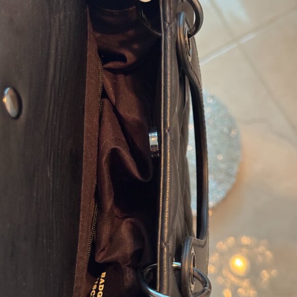 🖤 Badgley Mischka Black Quilted Studded Small Handle Tote Bag 🖤 - Picture 2 of 4